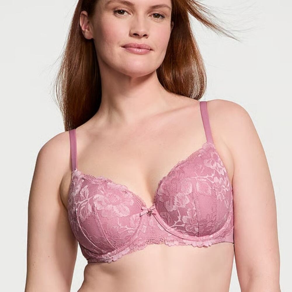 New With Tags BODY BY VICTORIA Lightly Lined Lace Demi Bra Size 38C